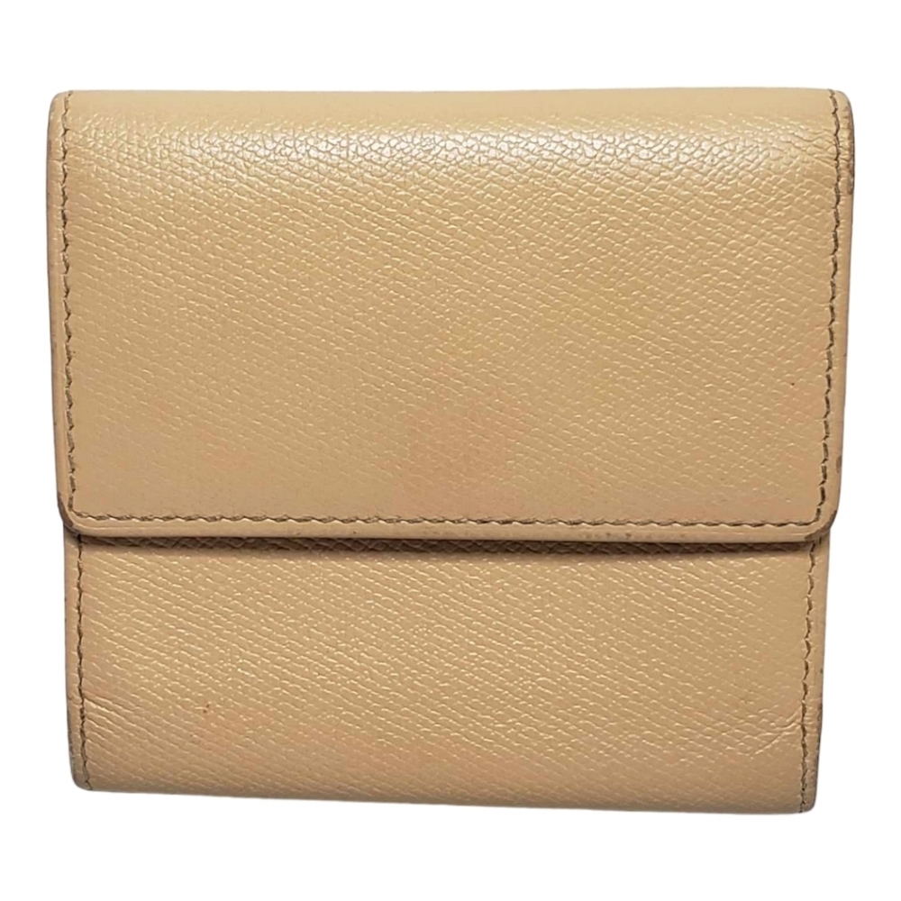 Chanel Beige Caviar Leather CC Logo Trifold Wallet Made in Italy - Picture 2 of 16